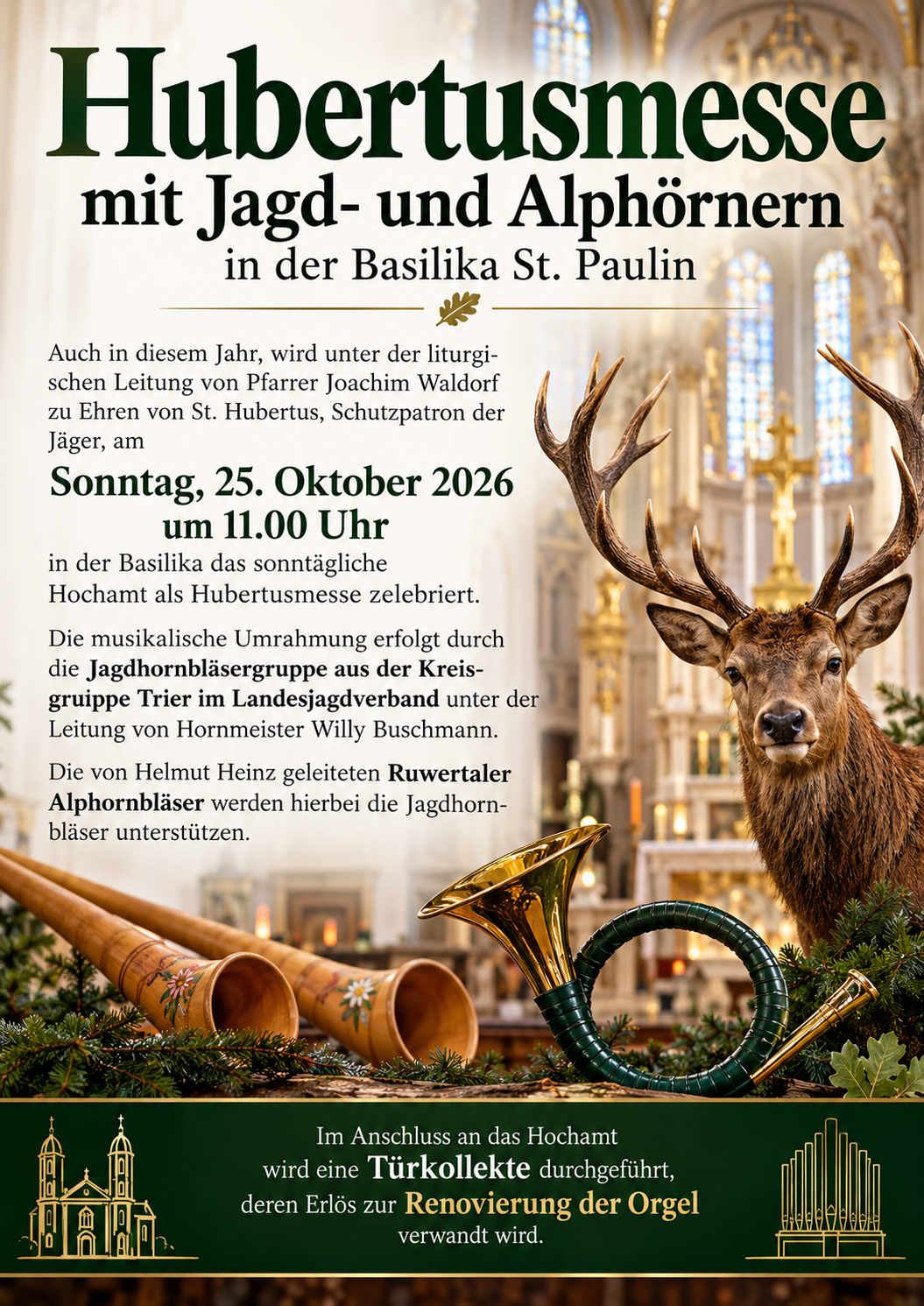 Hubertusmesse in der Basilika St. Paulin