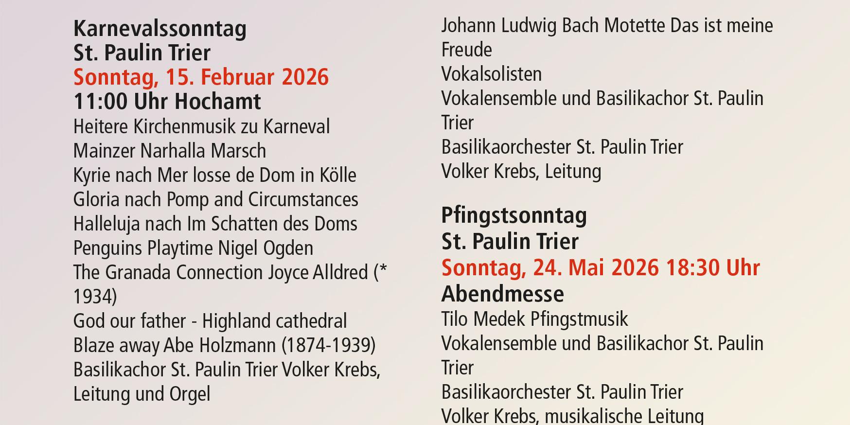 Kirchenmusik 2026 Minibild