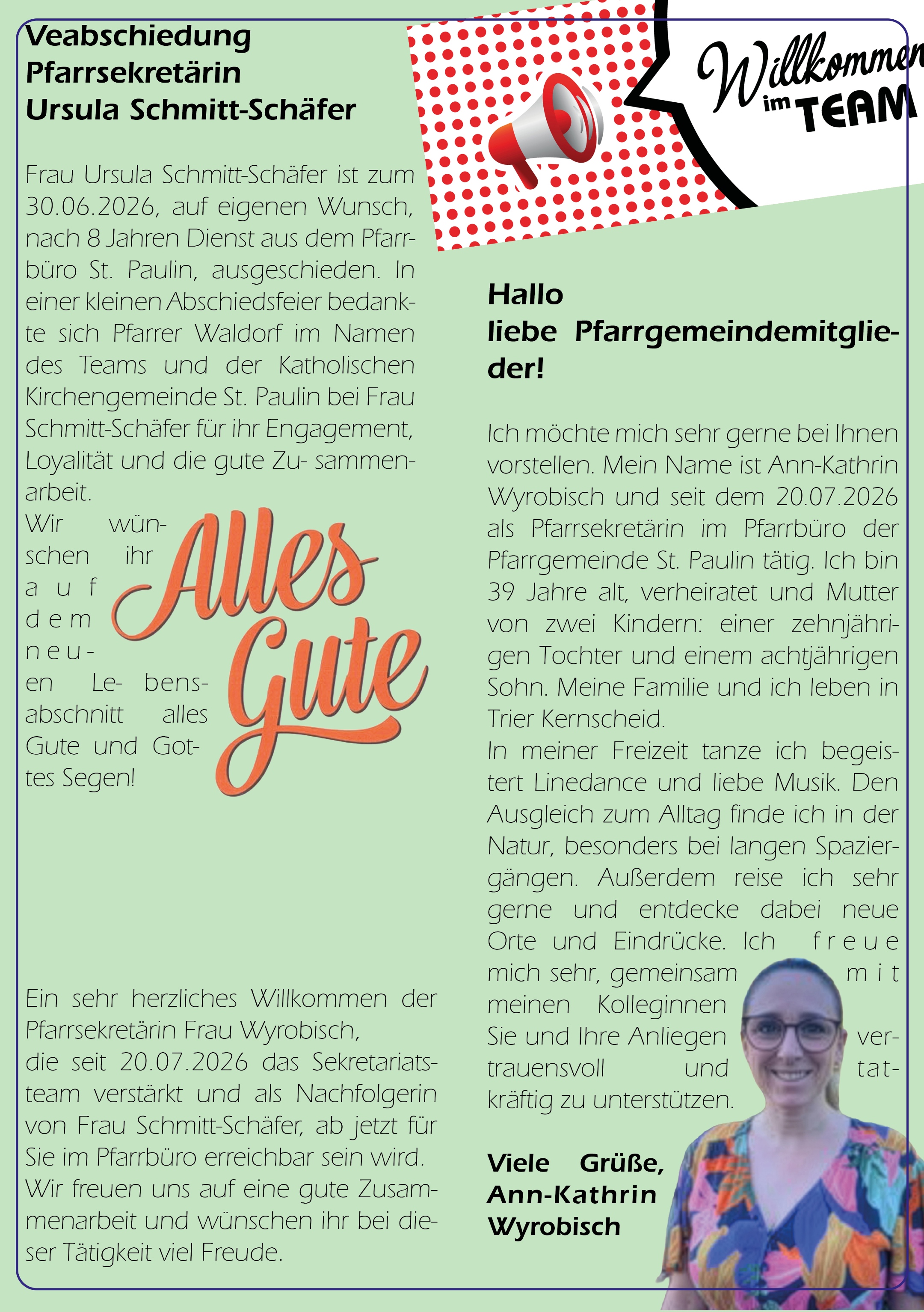 Neu im Team