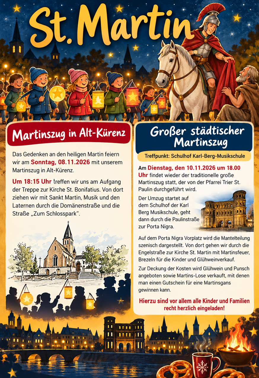 St. Martin in Trier_ Laternenzug und Mantelteilung